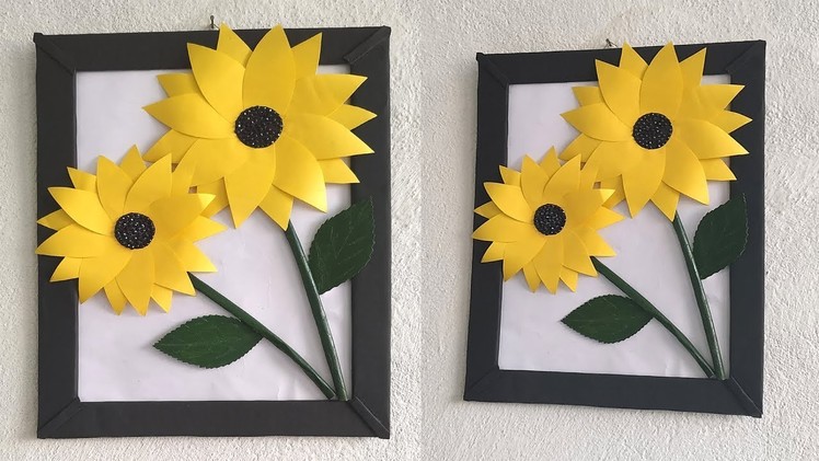 DIY Sunflower wall decor. DIY Wall hanging. paper crafts