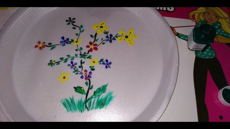 DIY wall  decor | easy & simple paper plate painting