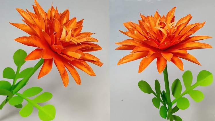 Flower Making: DIY Easy Making Pretty Stick Paper Flower! Paper Crafts | Abigail Paper Crafts