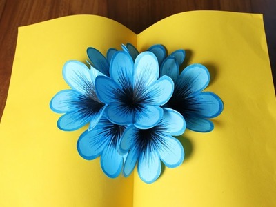 Flower Pop Up card making- paper craft-  greetings idea- Birthday card