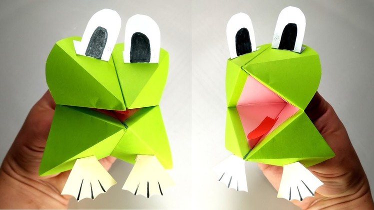 Funny Paper Frog Hand Puppet – Easy Tutorial