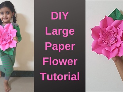 Giant Paper Flowers Tutorial | Easy Large Size Paper Flower for Wall Decor (Template Free)