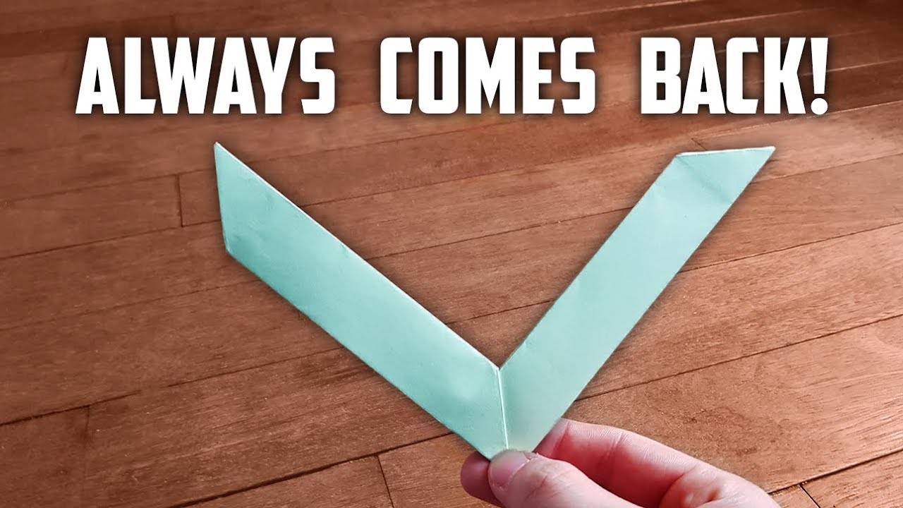 easy way to make a paper boomerang