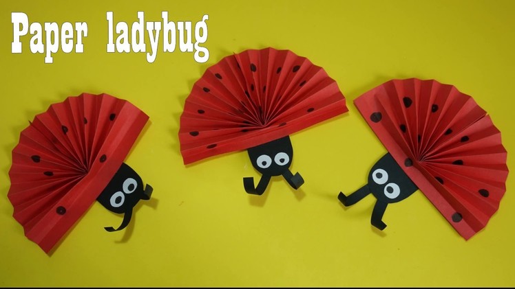 Ladybug Paper Craft For Kids | How to make  Paper ladybug  Craft ideas for kids