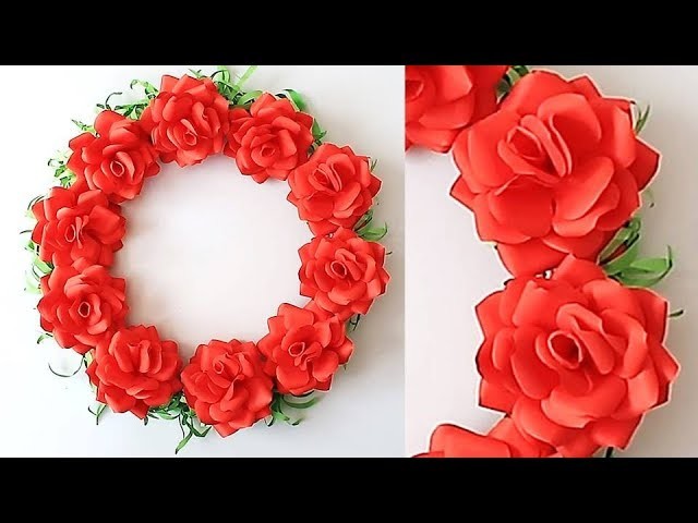 Wall Decoration Ideas | Beautiful Wall Hanging Making at Home | Paper Flower Wall Hanging 0603