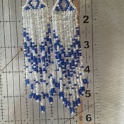 Blue and White earrings  204311
