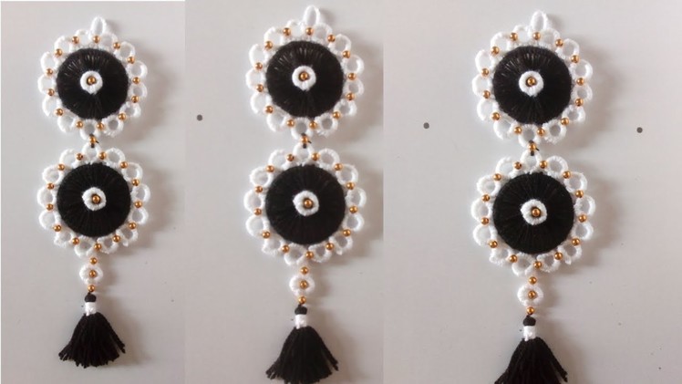 DIY easy woolen and bangle Wall hanging!! DIY Room decor!! Best out of waste wool idea