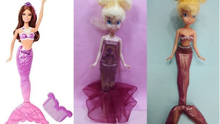 DIY Glam Barbie Doll Mermaid Tails ! Easy Craft&2019