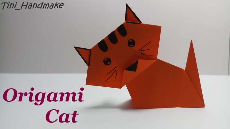 DIY Origami Cat Easy.How to make an Origami Cat.Origami Annimal. Origami for Kids