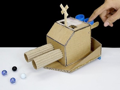 DIY Warship Battle Marble Game from Cardboard