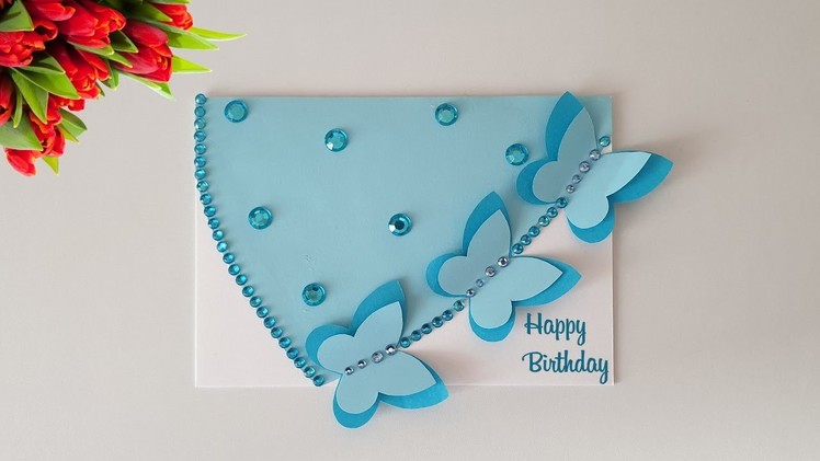 Handmade Beautiful Birthday Card Idea. DIY Greeting Cards for Birthday. NinTe DIY
