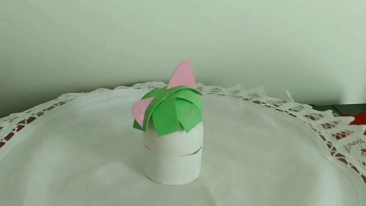 Pokemon (Ralts) Easter egg DIY project using recycled toilet paper roll