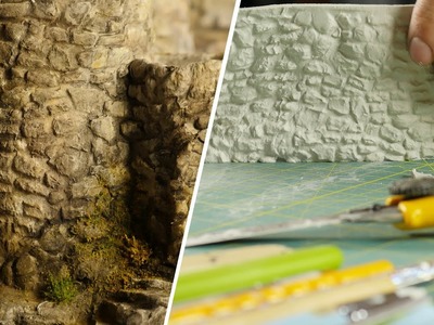????Pro Tips |  ????EASY, realistic stone walls with clay!  DIY texture roller????