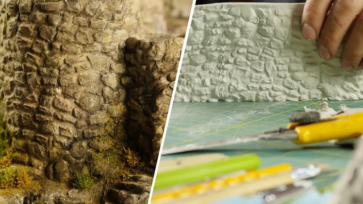 ????Pro Tips |  ????EASY, realistic stone walls with clay!  DIY texture roller????
