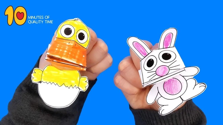 Chick Finger Puppet   Easter Paper Craft Tamplate