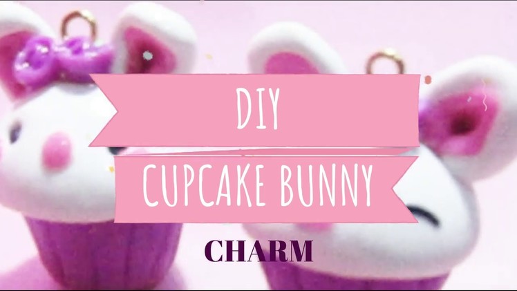 Cupcake bunny | Polymer clay charm bunny