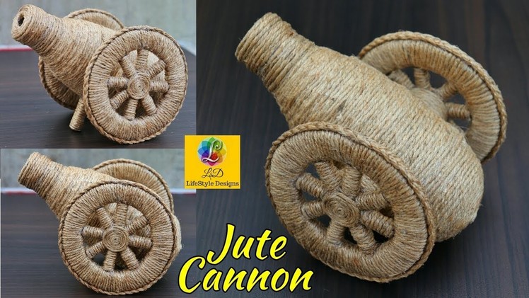 DIY Cannon Making Idea Using Jute Rope | Best Jute Decor Idea | Handmade Showpiece Making at Home