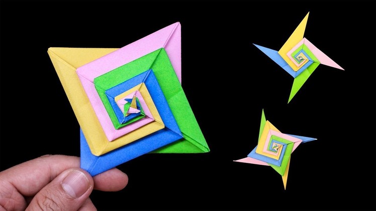 Easy #Origami Paper Ninja star 4 Points