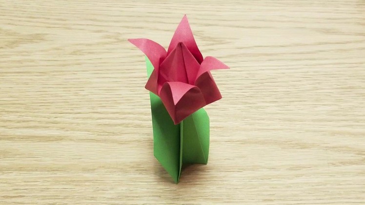 Origami Tulip - Slow Tutorial - Easiest step by step video