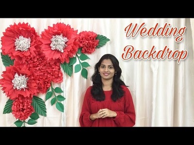 Paper Flower Backdrop Decoration for Birthday, Wedding, Engagement, Proposal & Love