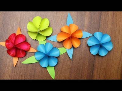 Paper Flowers using Origami paper - Tiny paper flowers