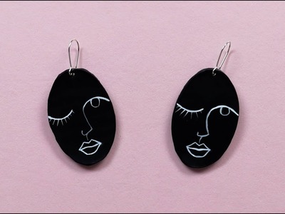 Polymer Clay Face Earrings
