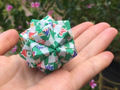 Real Time Sonobe Kusudama Origami Ball Folding - PrwOrigami Variety Show