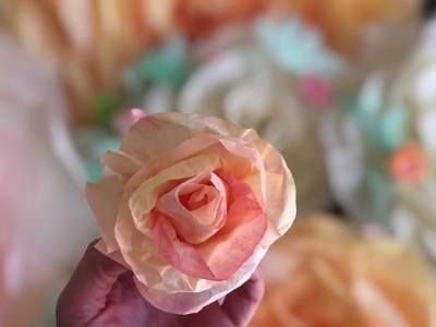 Coffee Filter Rose TUTORIAL. EASY SIMPLE NO CUTTING Paper Rose Paper Flower