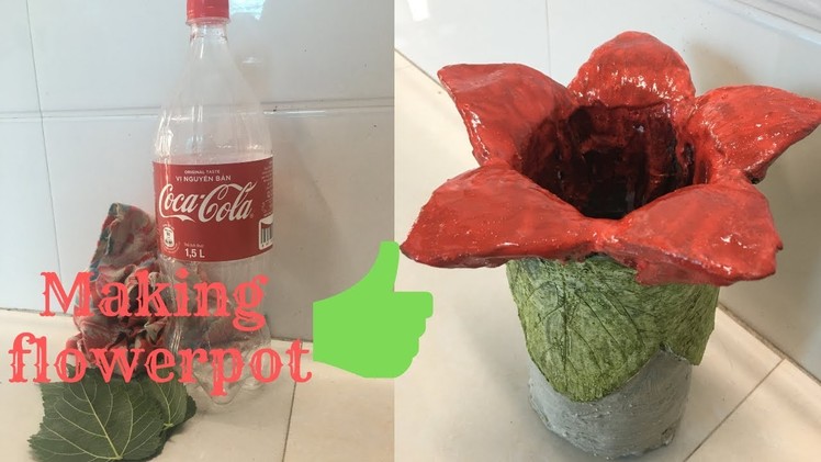 DIY ❤️ how to make flower pots with bottles ❤️ Creative with plastic bottles