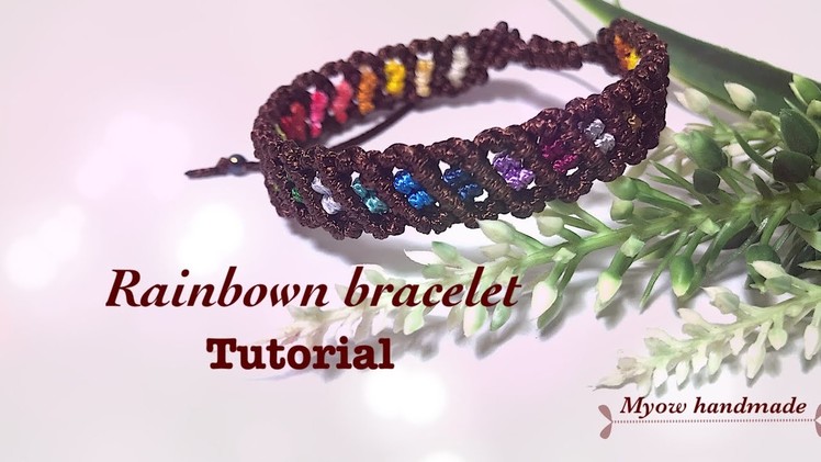 Friendship bracelets - rainbown bracelet tutorial- cách tết vòng tay - vòng tay handmade