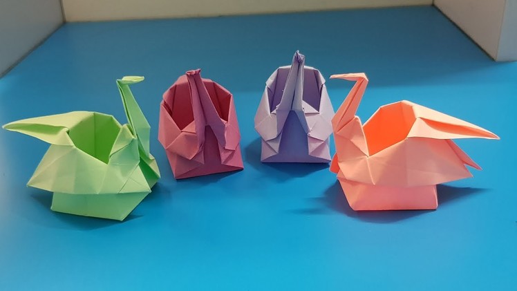 Origami art - Gấp Con Hạc || Origami Box Of The Crane