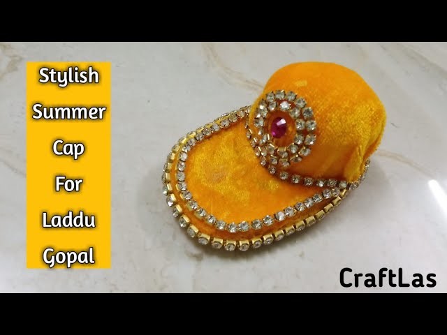 Stylish Summer Cap For Laddu Gopal | DIY Miniature Summer Cap | CraftLas