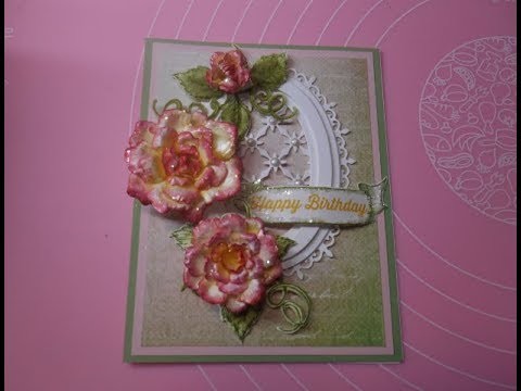 SU meets HC - Peace Rose Birthday card - making the flowers with Heartfelt Creations Classic Rose