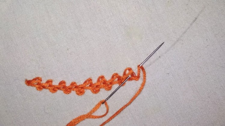 Basic Hand embroidery tutorial part-10 : Braid stitch | Braided Embroidery For Beginners