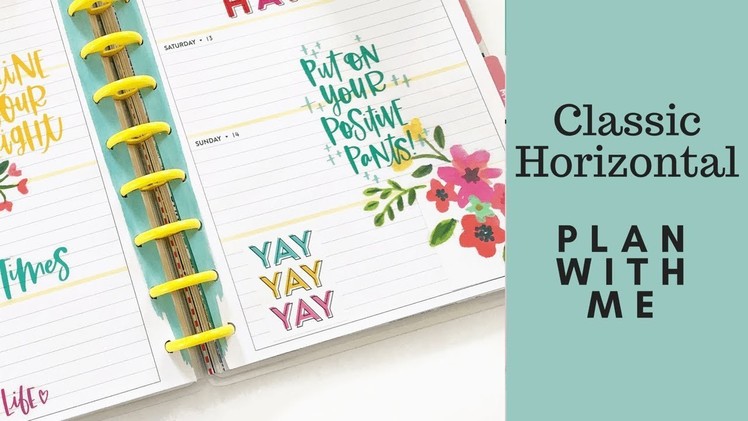 Classic Horizontal Happy Planner Plan with Me - Wellness