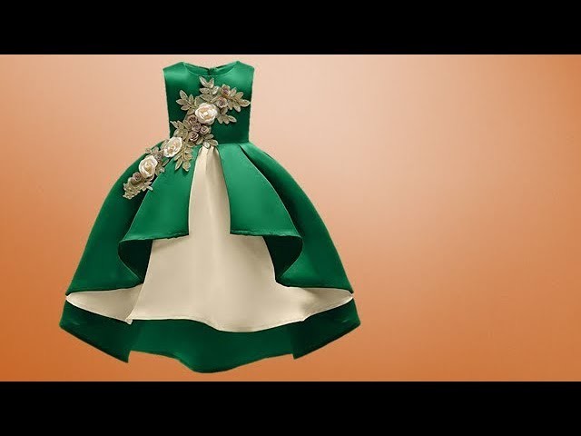 Diy Designer Baby Frock For 7 to 8 year Cutting & Stitching Full Tutorial