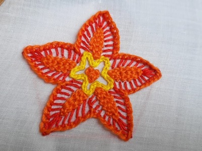 Fancy Flower Embroidery for Cushion Covers (Hand Embroidery Work)