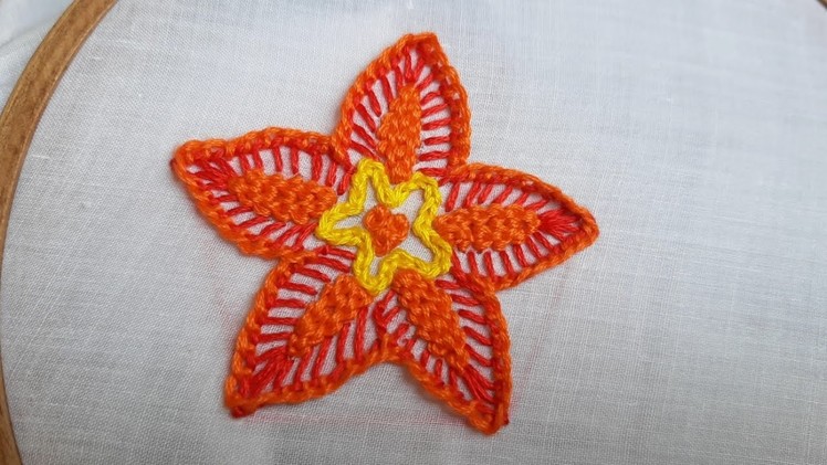 Fancy Flower Embroidery for Cushion Covers (Hand Embroidery Work)