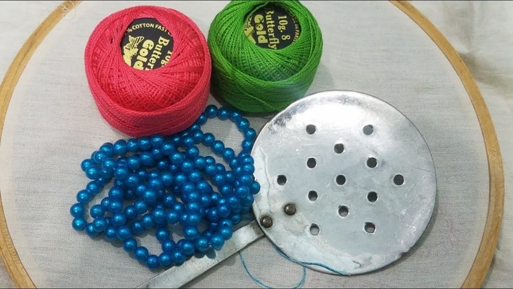 Hand Embroidery:amazing Flower trick very easy with spoon hand embroidery