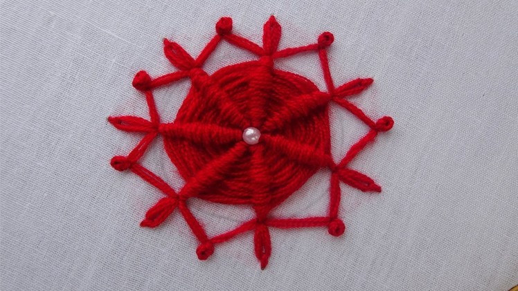 Hand embroidery modified stitch|oven circle variation