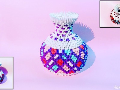 How to make 3d origami Vase 69