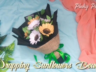 How To Wrap Sunflowers Bouquet | Cara Membungkus Buket Bunga Kertas