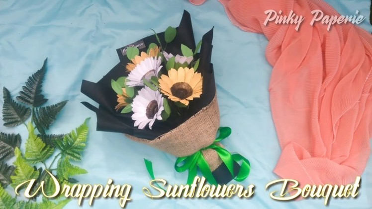 How To Wrap Sunflowers Bouquet | Cara Membungkus Buket Bunga Kertas