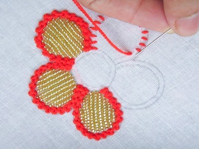 Modern Hand Embroidery, Beautiful Flower Embroidery with Beads
