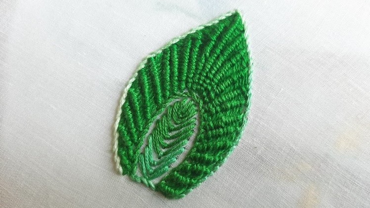 New & Easy Leaf Design | Ribbed Spider Web Leaf Design (Hand Embroidery Work)