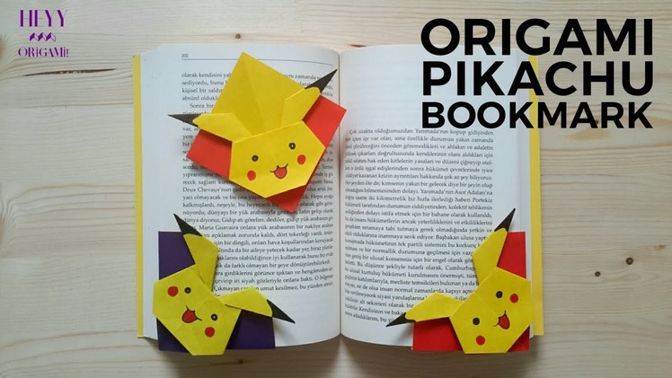 Origami Pikachu Bookmark Tutorial