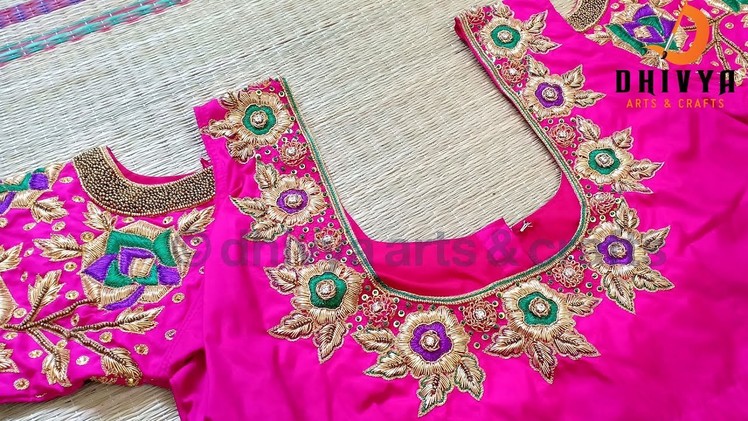 Aari advanced work blouse | aari bridal blouse design | heavy work wedding blouse designs | #221