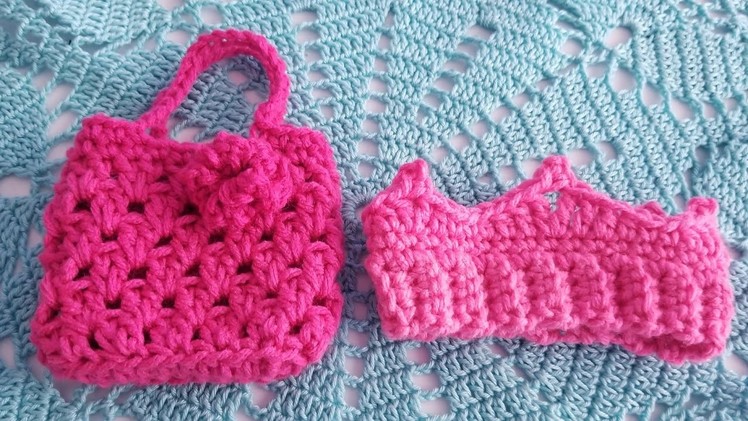 AG Crocheted Purse and Crown