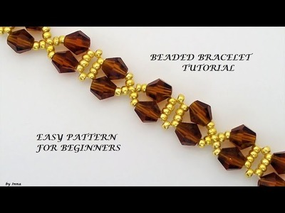 Beaded bracelet, easy tutorial  Beaded bracelet pattern for beginners