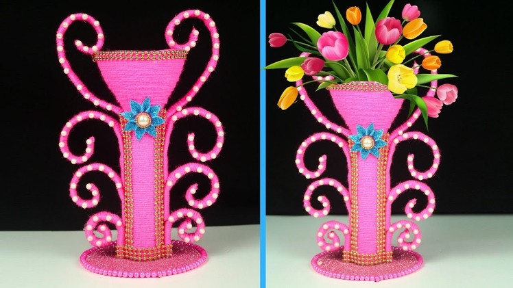 Best Out of Waste Big Size Flower Vase Make at Home | Easy Flower Pot for Home Decoration